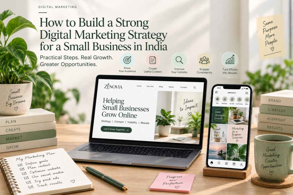 How to Build a Strong Digital Marketing Strategy for a Small Business in India small business digital growth workspace
