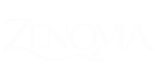 zenovia white botanical wordmark